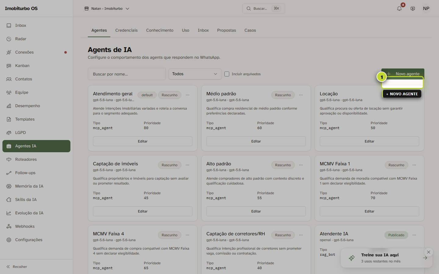 Visão Geral dos Agentes de IA