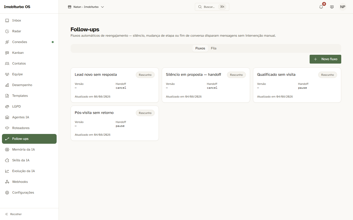 Fluxos de follow-up